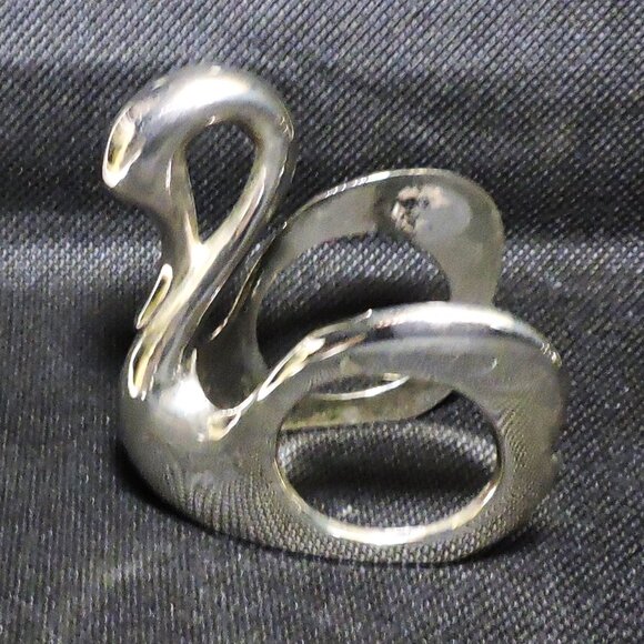 Set Of 4 Silver Plated Swan Napkin Holders Dining Table Place Settings - Picture 2 of 3
